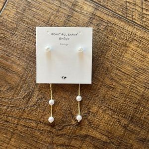 Beautiful Earth Boutique Pearl Drop Earrings